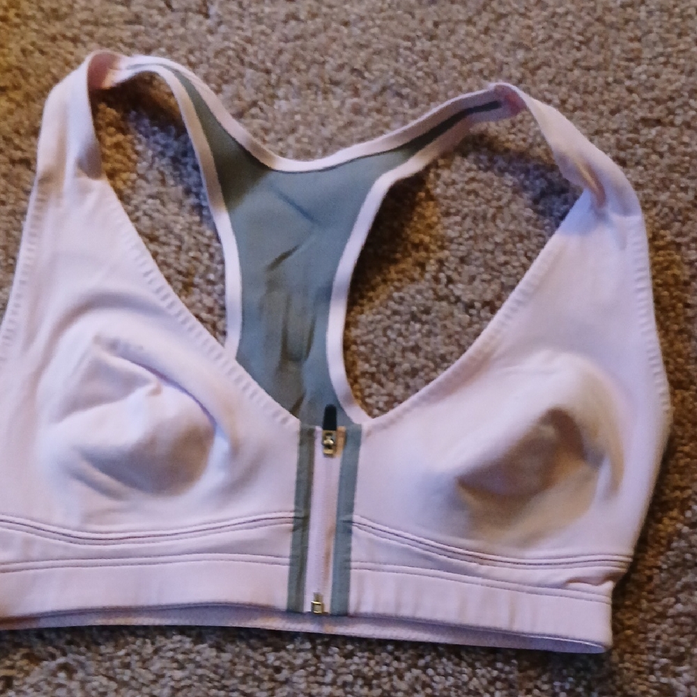 Victoria's Secret Light Pink Sports Bra with Front Zip